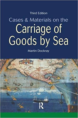 Cases and Materials on the Carriage of Goods by Sea 3rd Edition